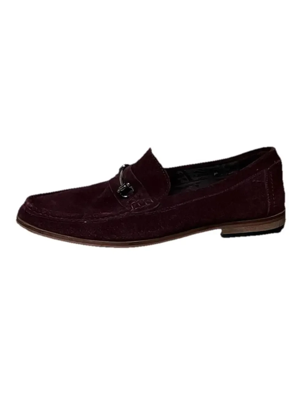 Moss London Burgundy Suede Horsebit Loafers Men’s EU 41 US 8 Preppy Academia